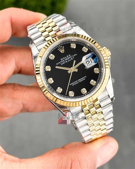 rolex datejust 36 black dial jubilee